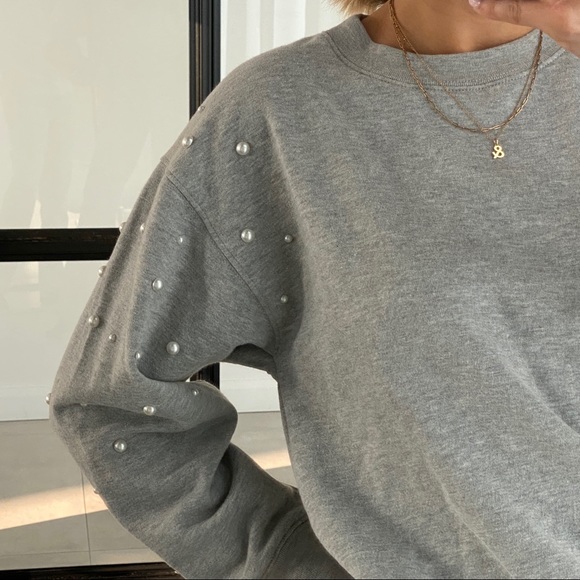 TEN SIXTY SHERMAN SWEATSHIRT WITH PEARL DETAILING - Picture 5 of 15